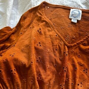 Burnt orange blouse